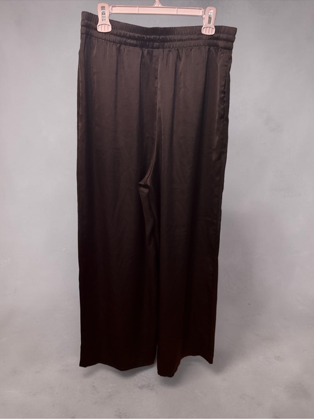 H&M Men's Dark Brown Relaxed Elastic-Waist Joggers